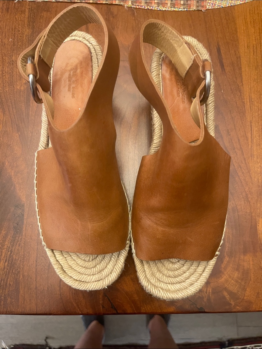 Rag and boneBrown Leather Espadrille Slingback Sandals
